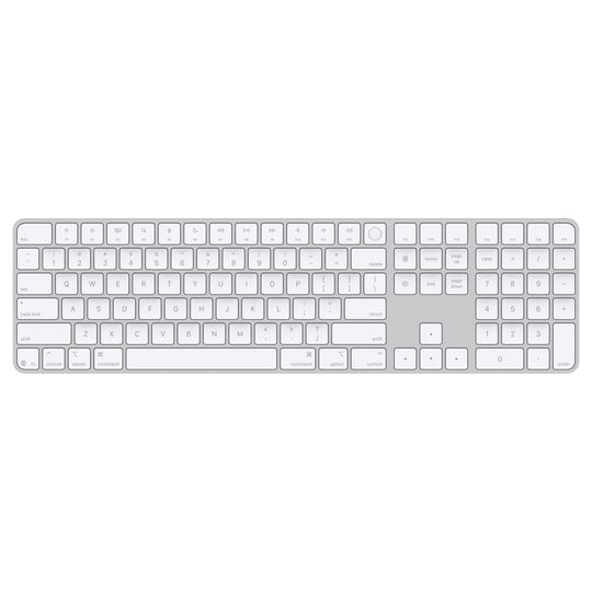 Magic Keyboard with Touch ID & Numeric Keypad for Mac Models M1-M4, White
