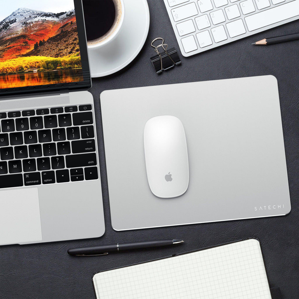 Mouse Pad, Silver Aluminum