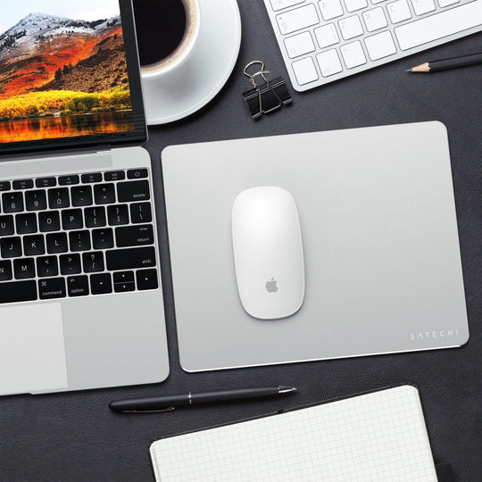 Mouse Pad, Silver Aluminum