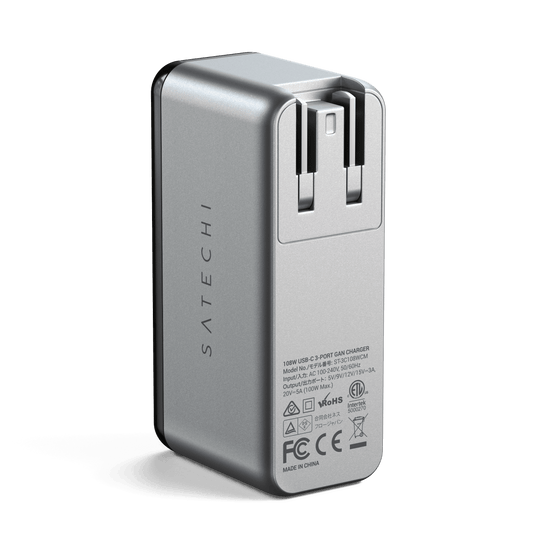 108W USB-C 3-Port GaN Wall Charger