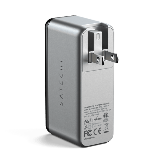 108W USB-C 3-Port GaN Wall Charger