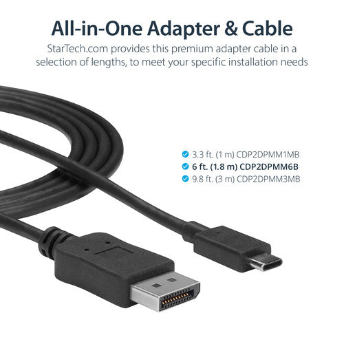 USB-C to DisplayPort Cable, 6ft