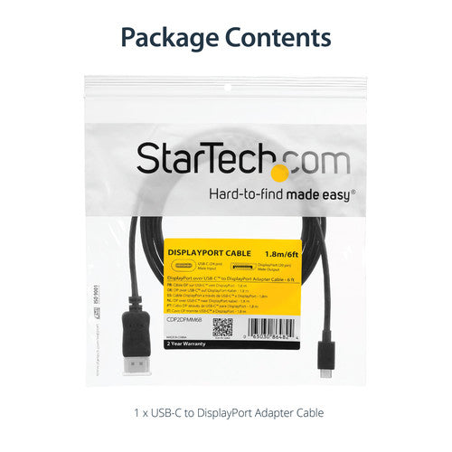 USB-C to DisplayPort Cable, 6ft