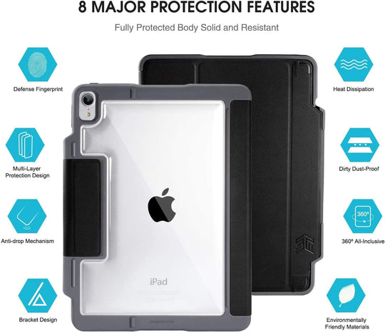 STM Dux Plus Rugged Case for 12.9-inch iPad Pro (3rd Gen), Black