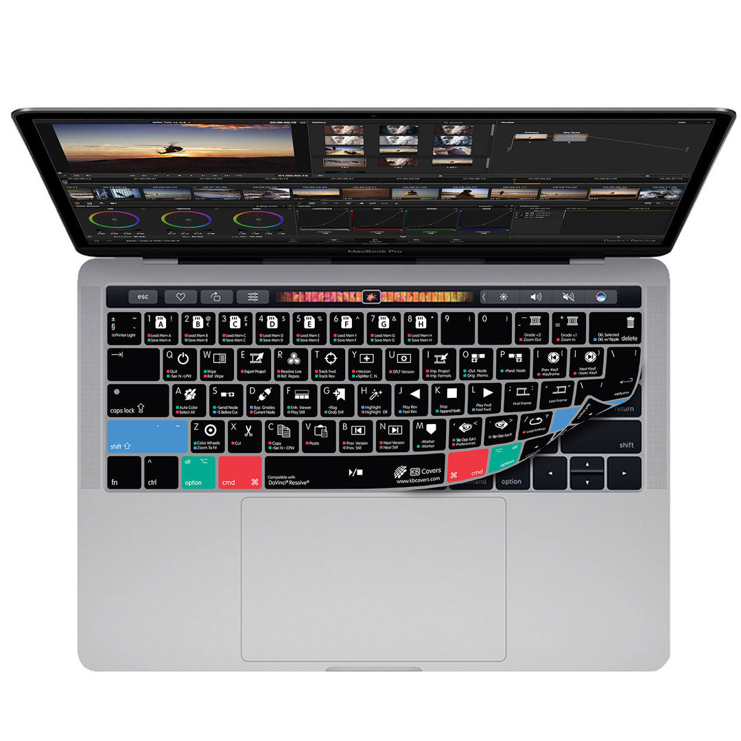 DaVinci Resolve Keyboard Cover for MacBook Pro w/Touch Bar (2016-2019)