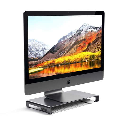 Slim Aluminum Monitor Stand, Space Gray