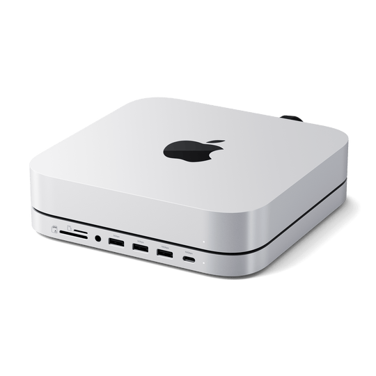 Aluminum Stand Hub w/ NVMe SSD Enclosure for Mac mini