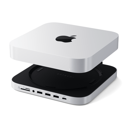 Aluminum Stand Hub w/ NVMe SSD Enclosure for Mac mini