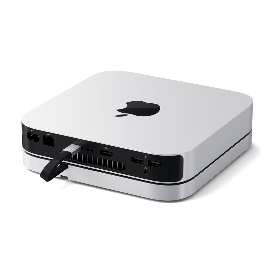 Aluminum Stand Hub w/ NVMe SSD Enclosure for Mac mini