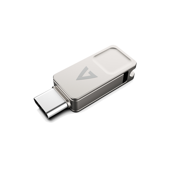 V7 USB-C Dual Connector Flash Drive 128GB