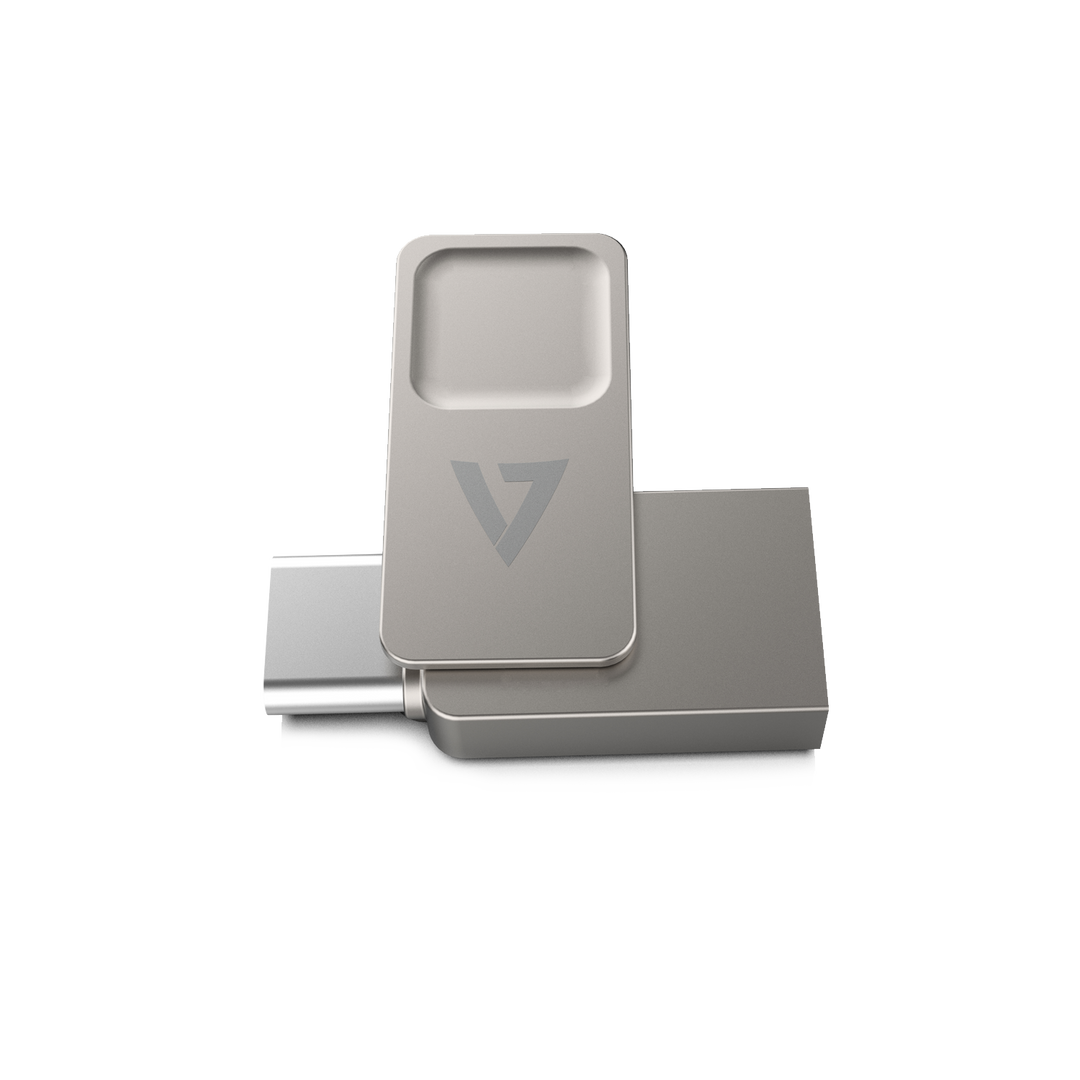 V7 USB-C Dual Connector Flash Drive 128GB