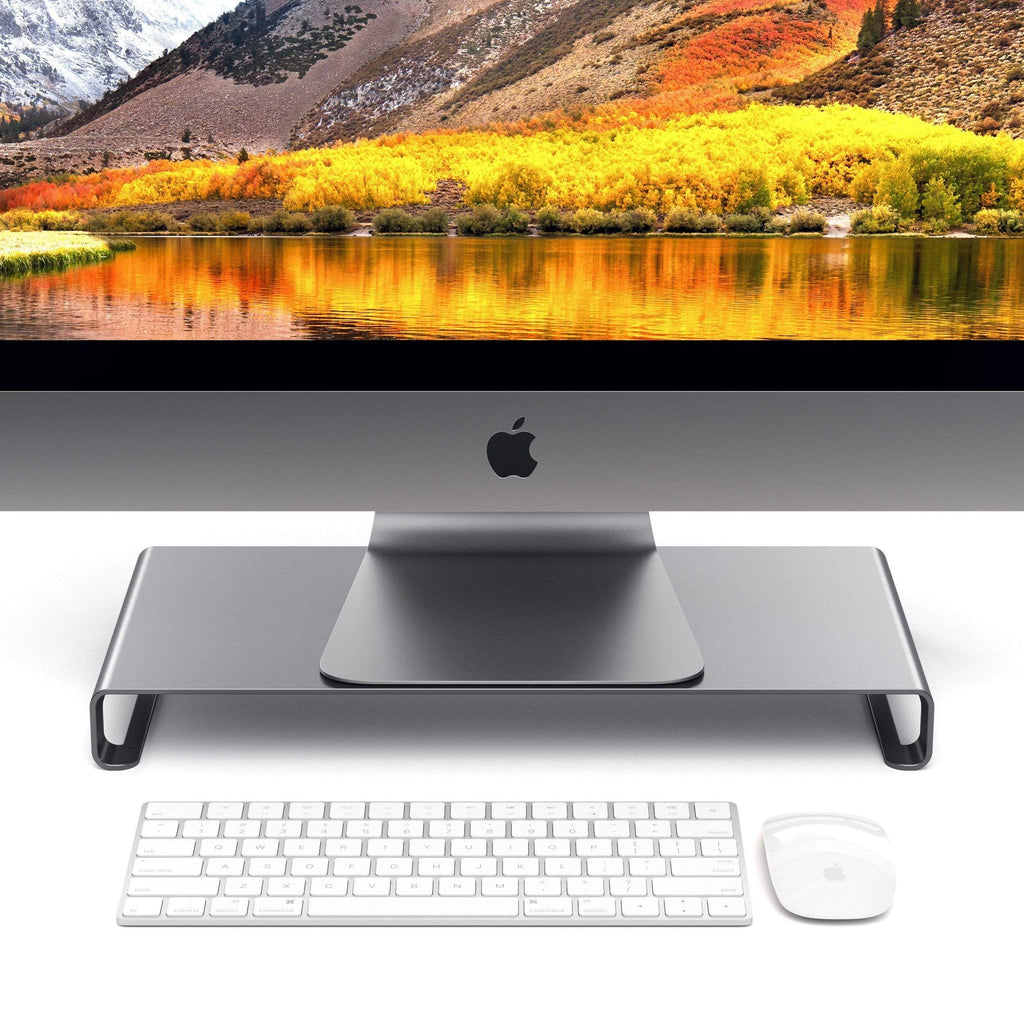Slim Aluminum Monitor Stand, Space Gray