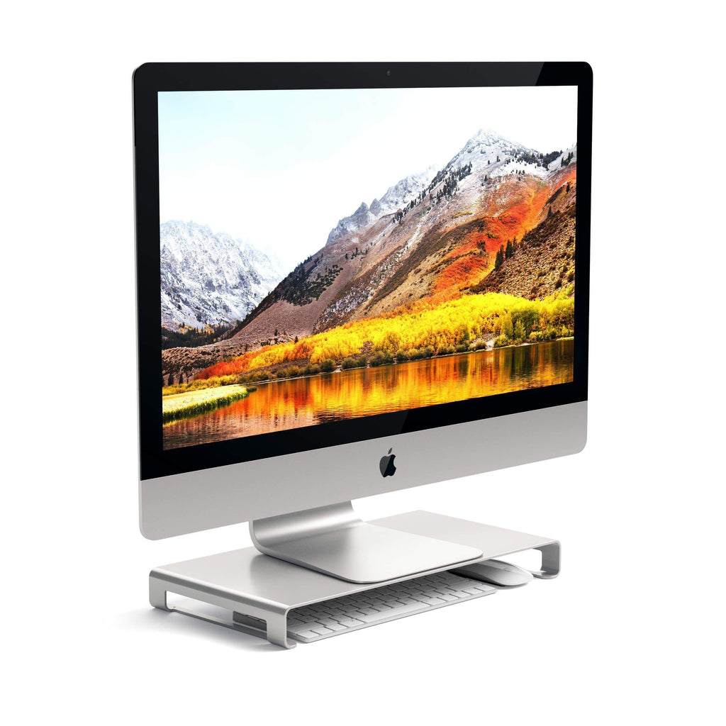 Slim Aluminum Monitor Stand, Silver