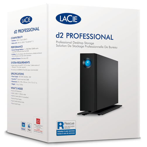 LaCie d2 Professional 16TB Desktop Hard Drive USB-C