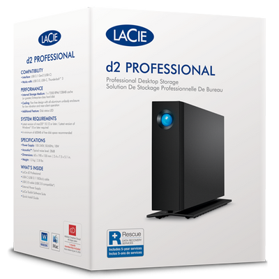 LaCie d2 Professional 16TB Desktop Hard Drive USB-C