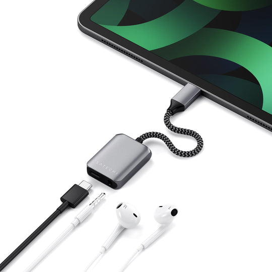 USB-C to 3.5mm Headphone Jack Adapter w/ PD Charging